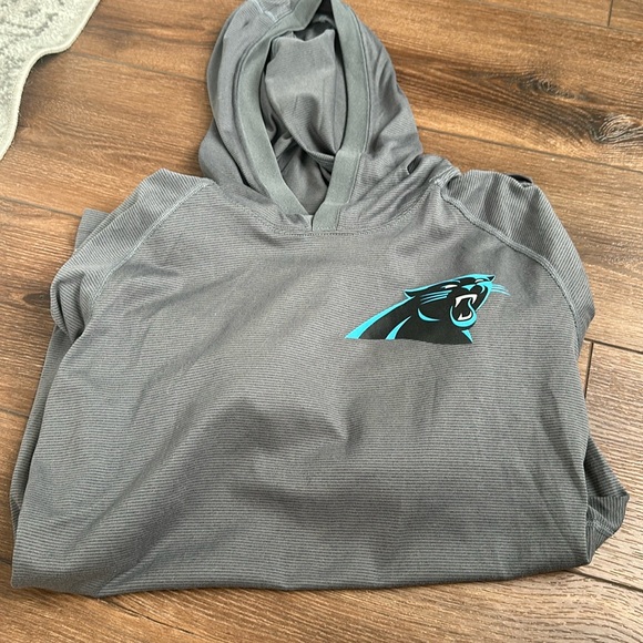 Nike Other - Nike Carolina Panthers hooded grey stripe sweater. Worn twice. Size: medium